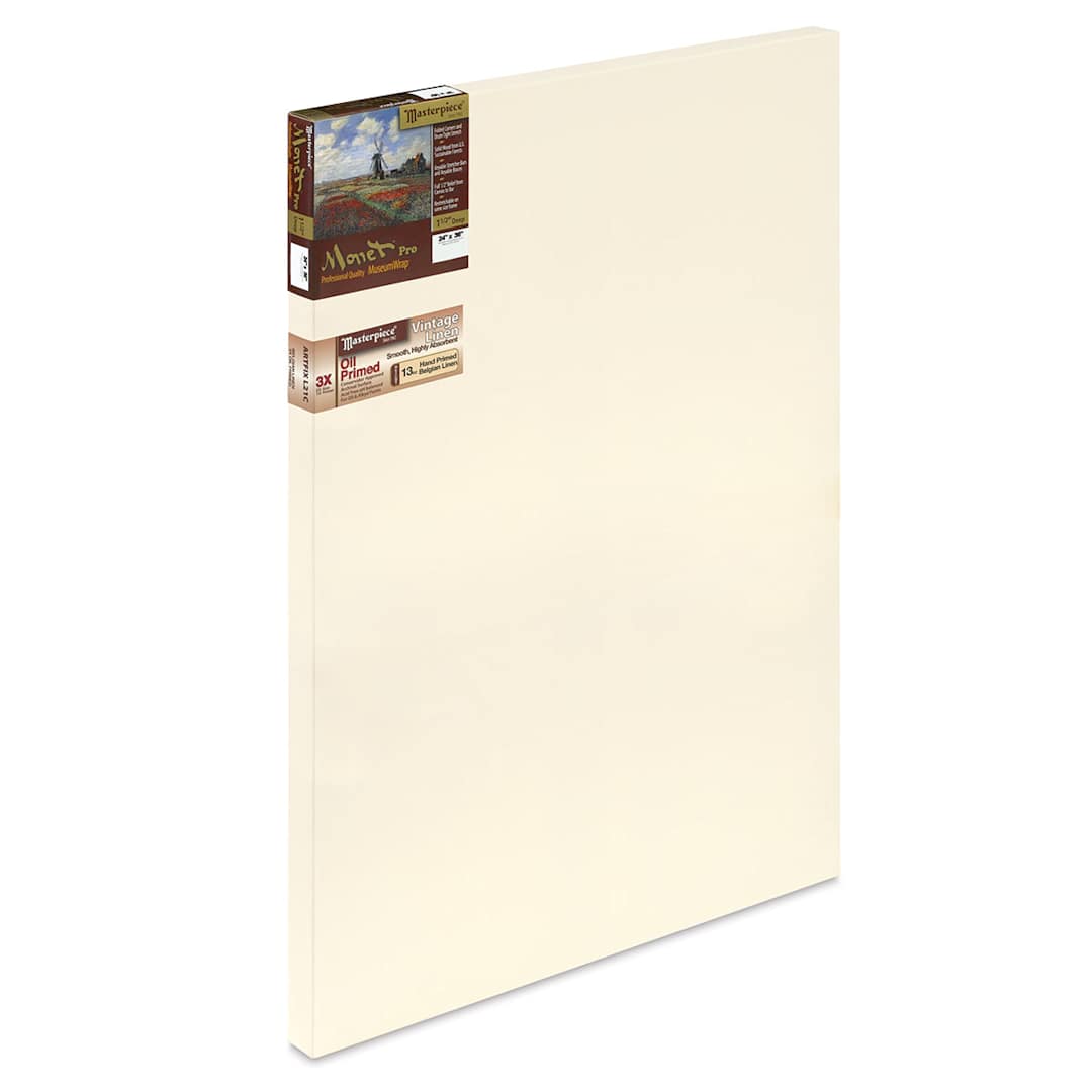 Open in modal - Masterpiece Monet Pro Linen Canvas - 24" x 36", Oil Primed