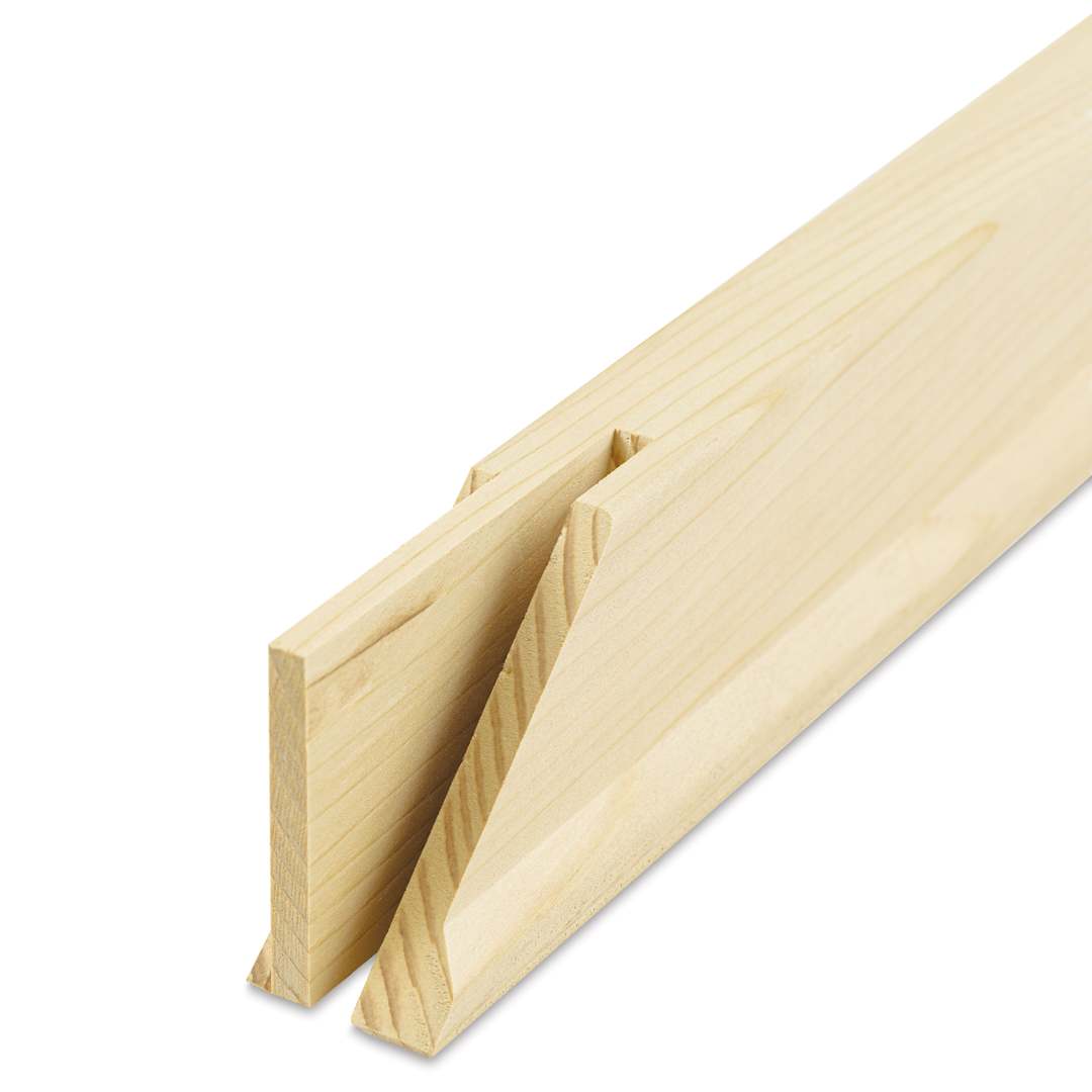 Open in modal - Utrecht Heavy Duty Canvas Stretcher Bar 15", close-up of stretcher bar