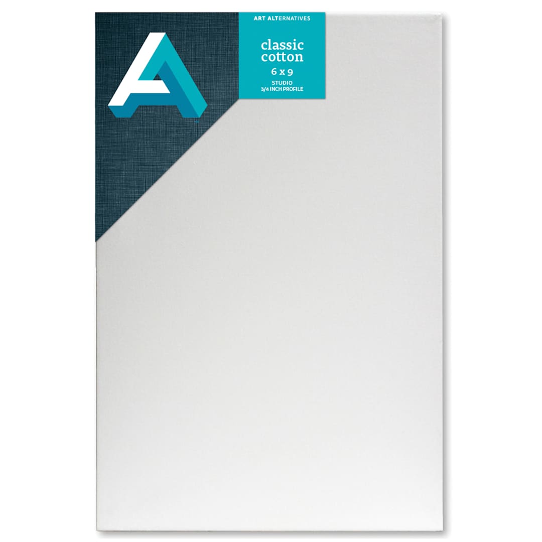 Open in modal - Art Alternatives Classic Cotton Stretched Canvas, Studio, .75 in Profile, 6 in x 9 in