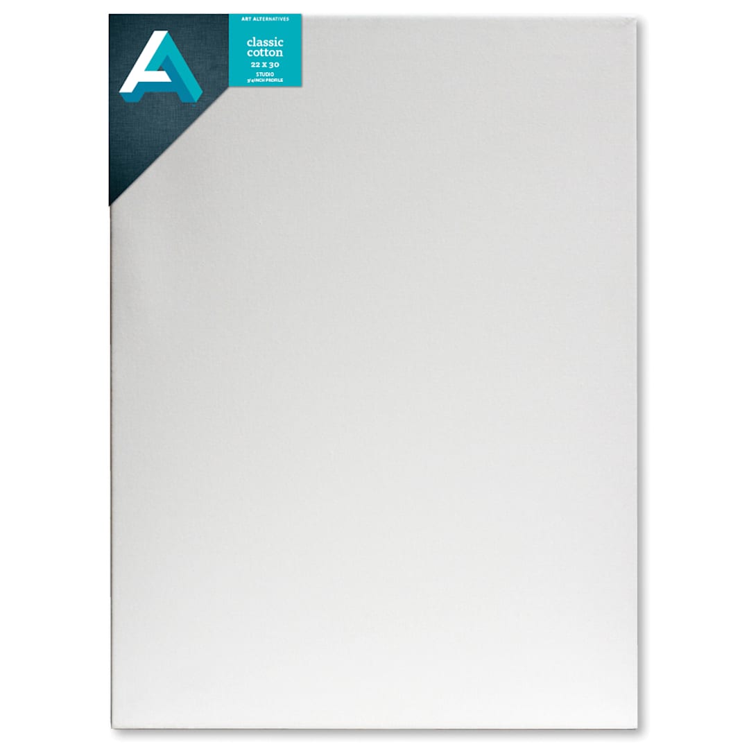 Open in modal - Art Alternatives Classic Cotton Stretched Canvas, Studio, .75 in Profile, 22 in x 30 in