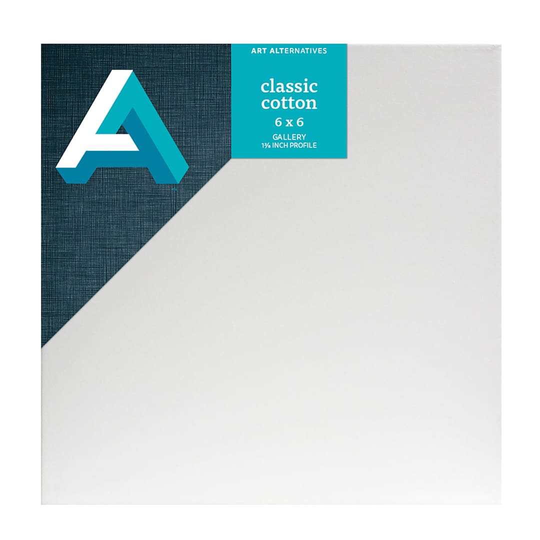 Open in modal - Art Alternatives Classic Cotton Stretched Canvas, Gallery, 1-3/8 in Profile, 6 in x 6 in