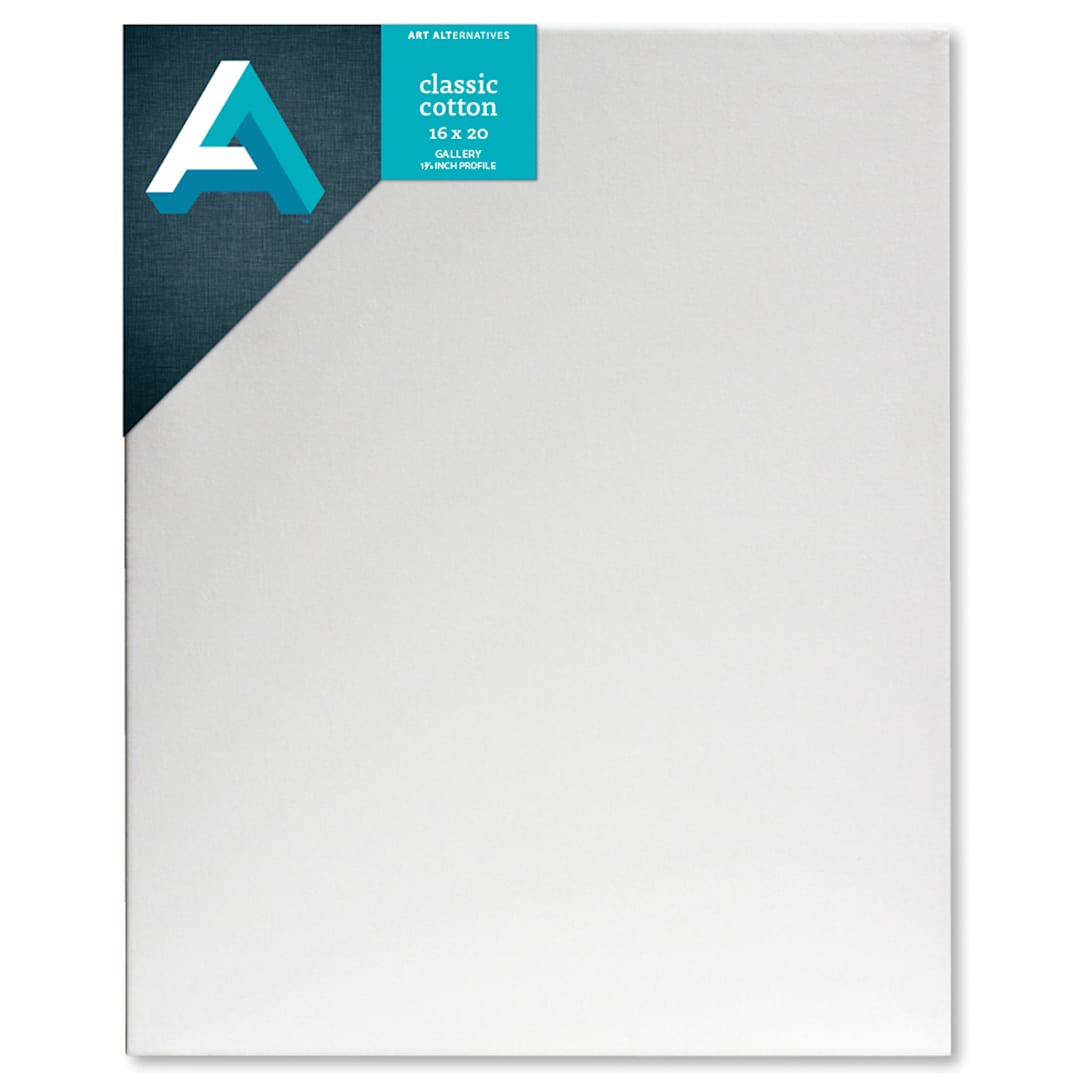 Open in modal - Art Alternatives Classic Cotton Stretched Canvas, Gallery, 1-3/8 in Profile, 16 in x 20 in