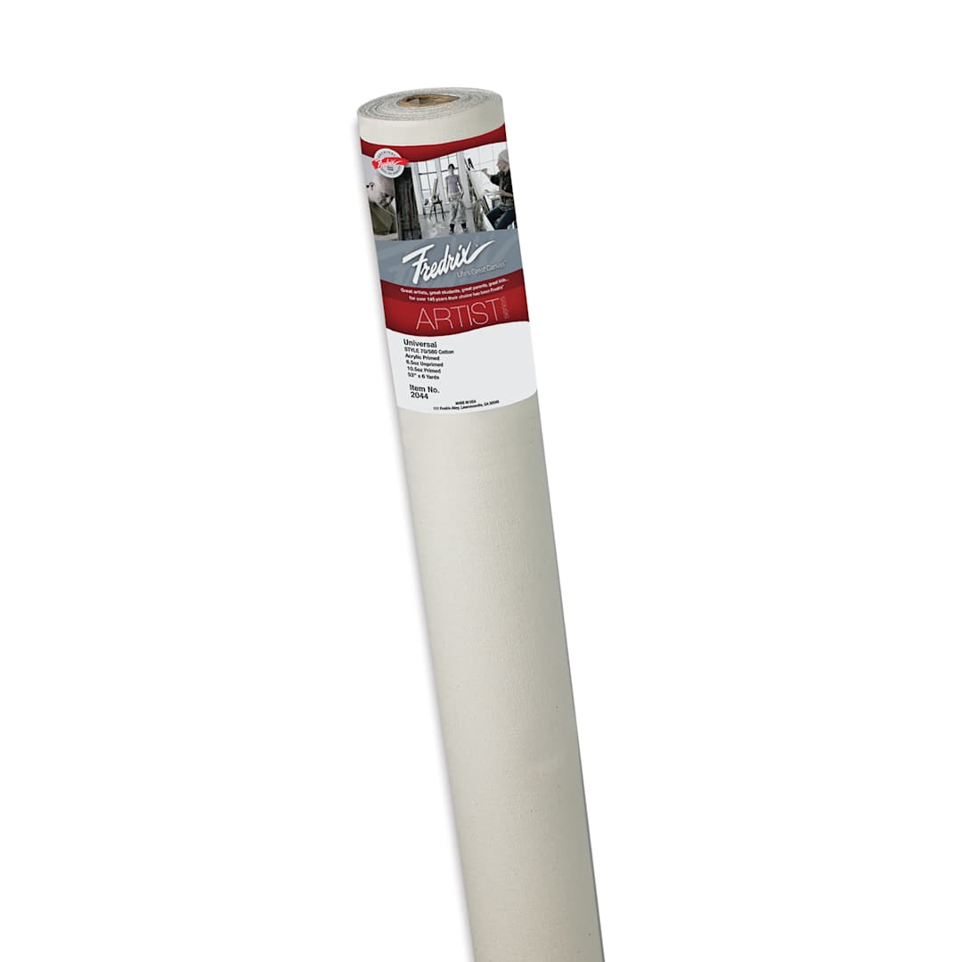 Open in modal - Fredrix Cotton Duck Canvas Roll - 53" x 6 yards, Acrylic Primed