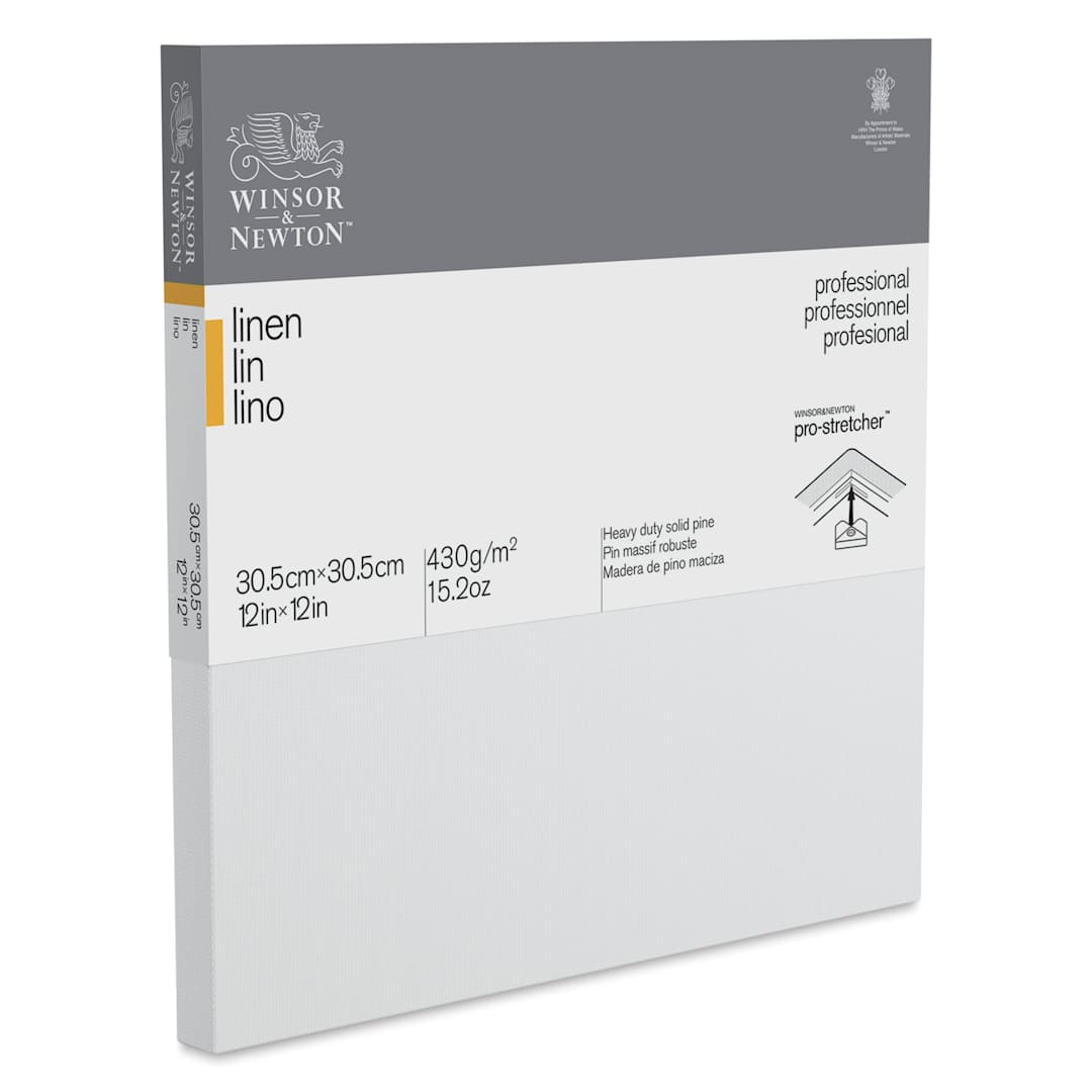 Open in modal - Winsor & Newton Professional Linen Canvas - 12" x 12", 13/16" Profile