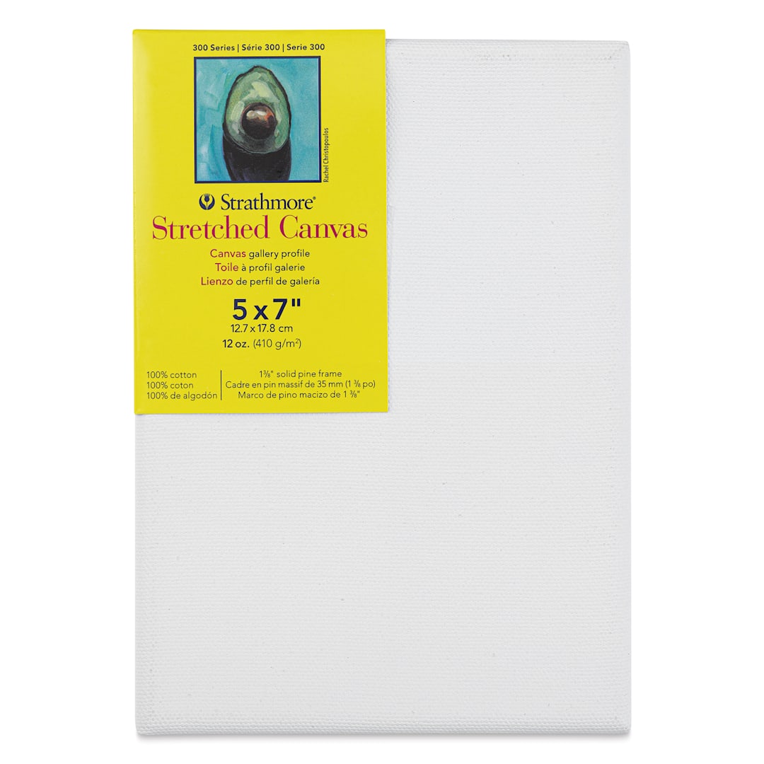 Open in modal - Strathmore 300 Series Stretched Cotton Canvas - 1-3/8" Profile, 5" x 7"