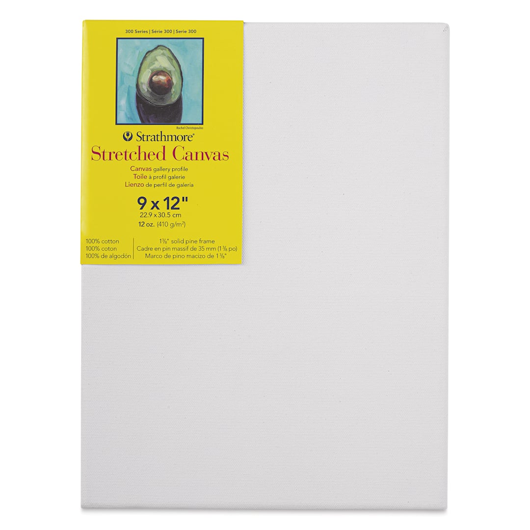 Open in modal - Strathmore 300 Series Stretched Cotton Canvas - 1-3/8" Profile, 9" x 12"