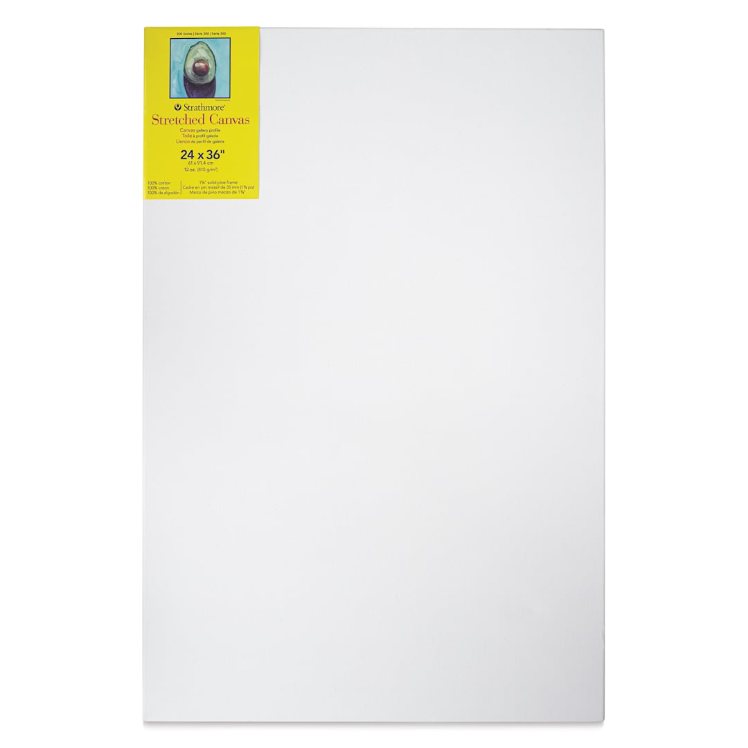 Open in modal - Strathmore 300 Series Stretched Cotton Canvas - 1-3/8" Profile, 24" x 36"