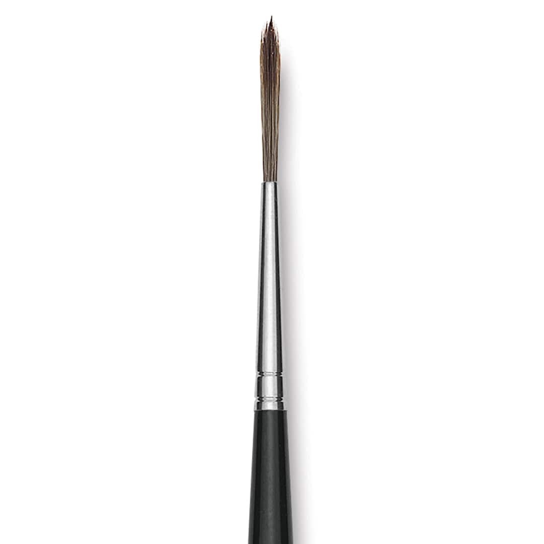 Open in modal - Da Vinci Casaneo Synthetic Squirrel Watercolor Brush - Rigger, Size 4, Short Handle, Synthetic, close up