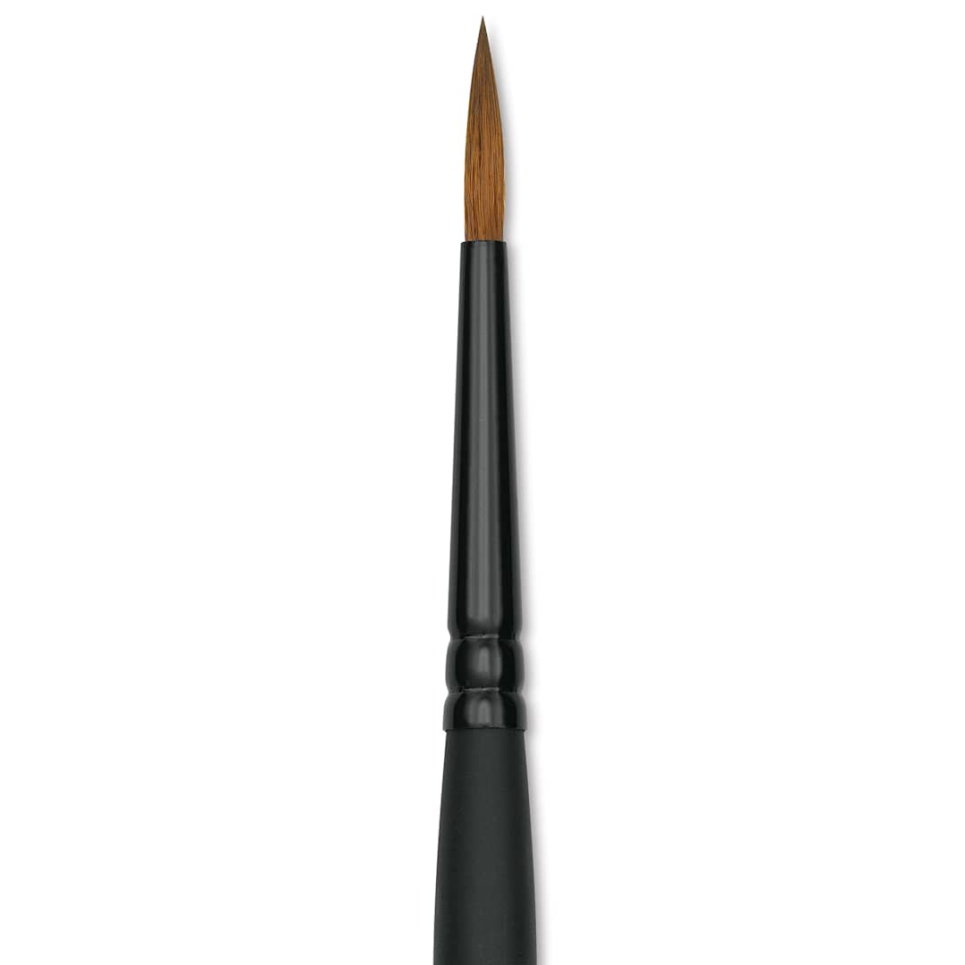 Open in modal - Raphaël Stradivarius Synthetic Kolinsky Sable Brush - Round Sharp, Size 2, Short Handle (close-up)