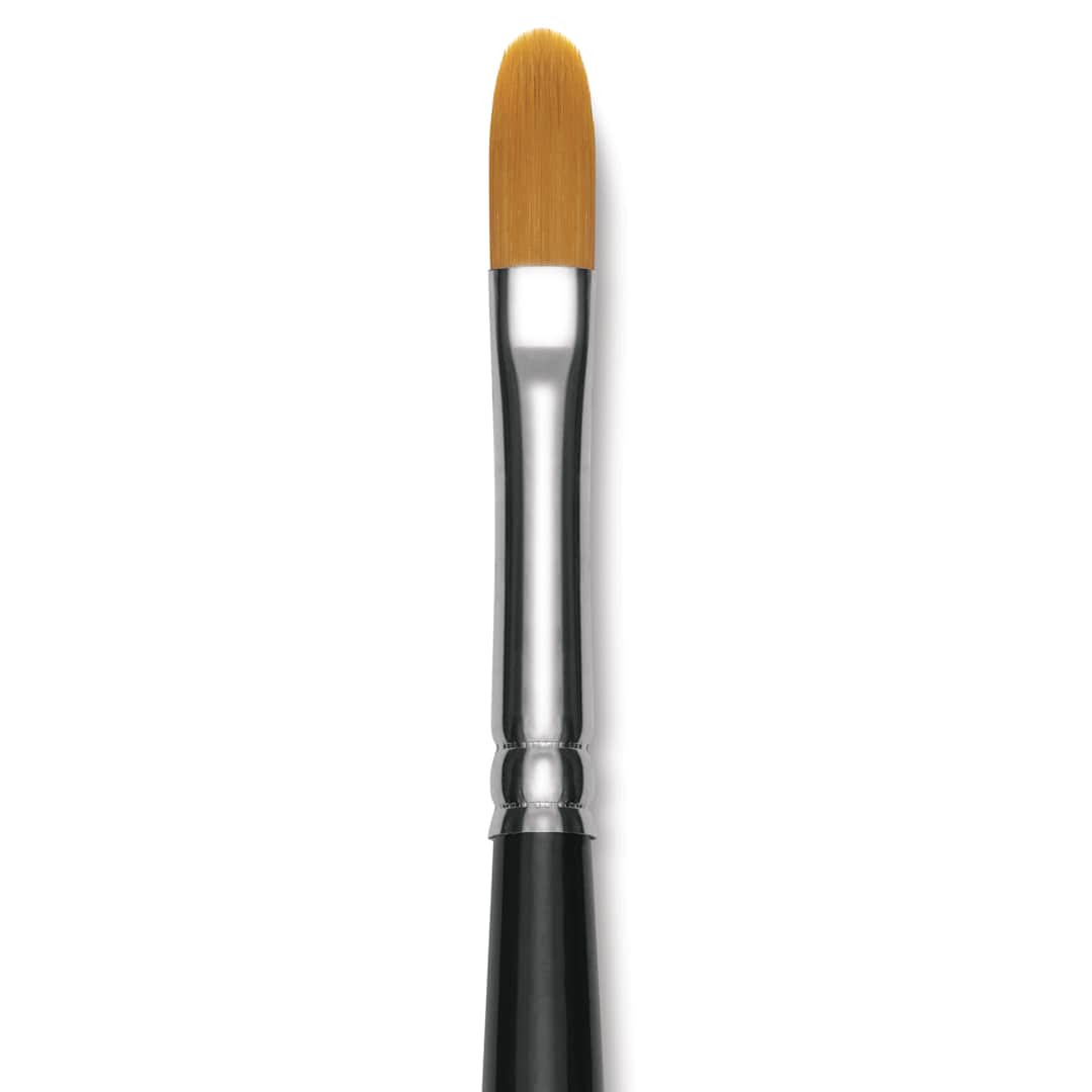 Open in modal - Utrecht Synthetic Sablette Brush - Long Handle, Filbert, Size 8, close-up