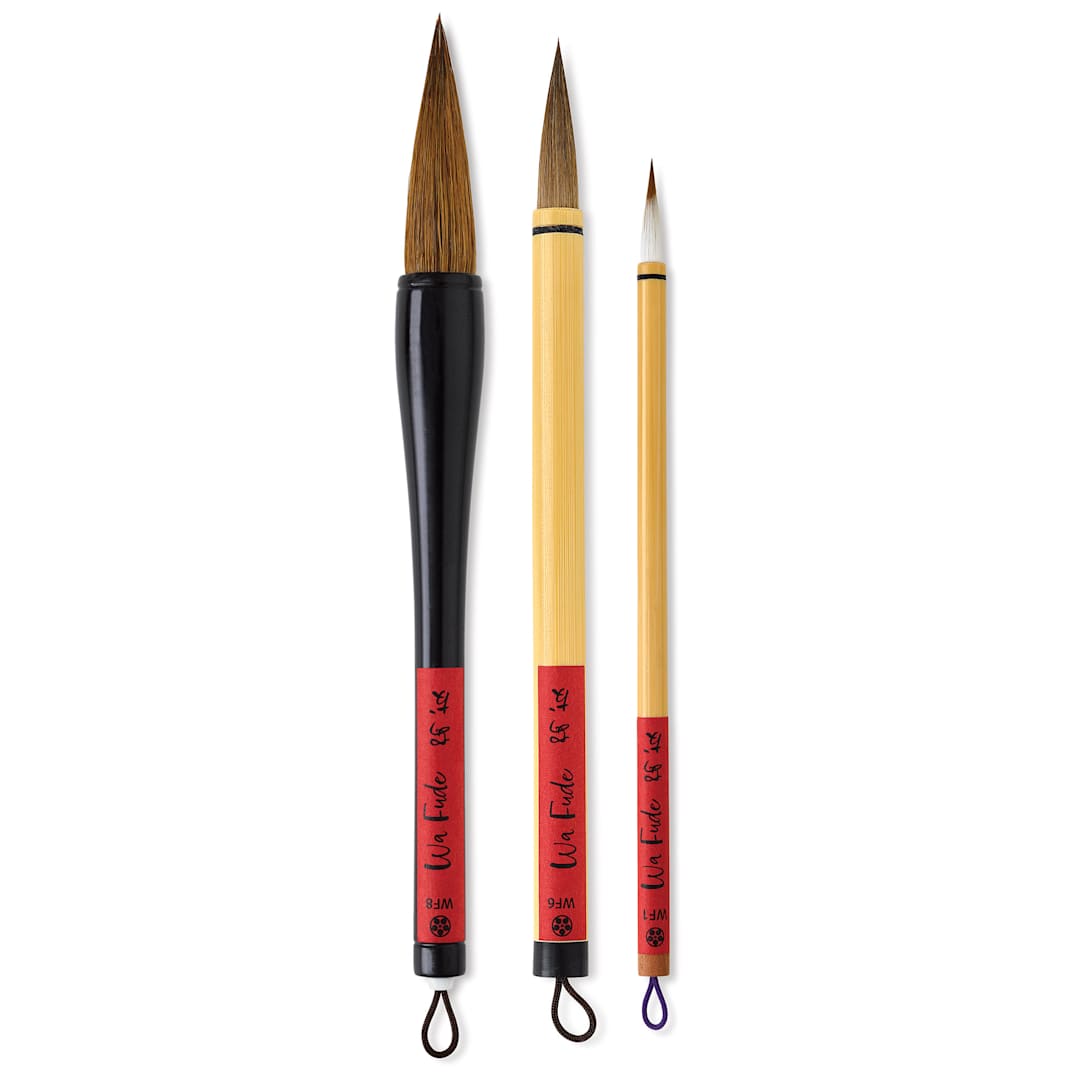 Open in modal - Yasutomo Wa Fude Calligraphy Brushes - Nankai, Akagi, and Kiyo Brushes