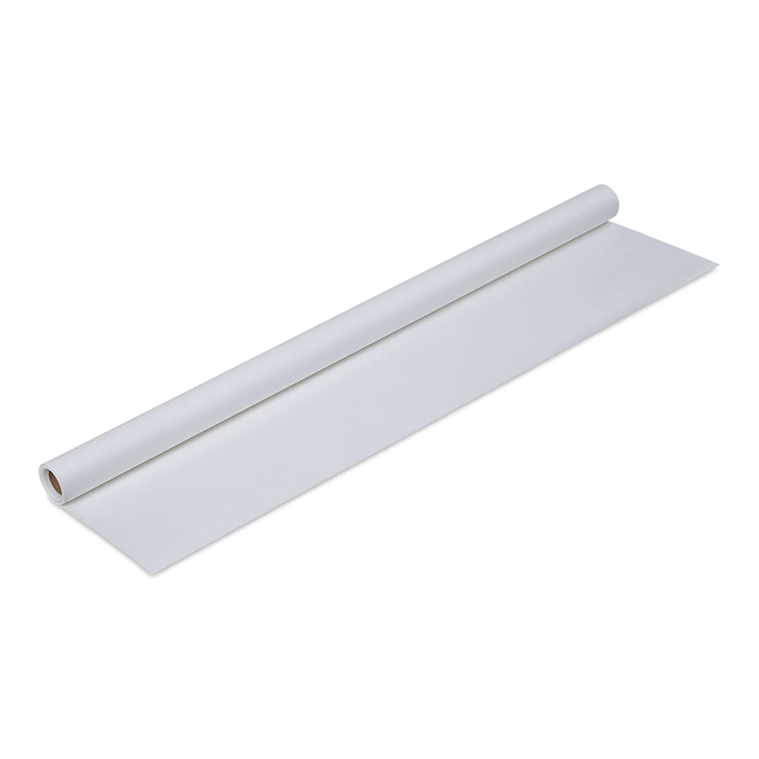 Open in modal - Canson Foundation Canva-Paper - Roll, 48" x 5 yds, White partially unrolled