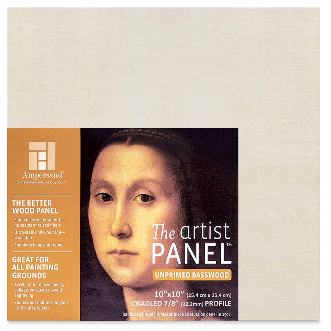 Open in modal - Ampersand Value Series Artist Wood Panel - 10" x 10", 7/8" Cradle