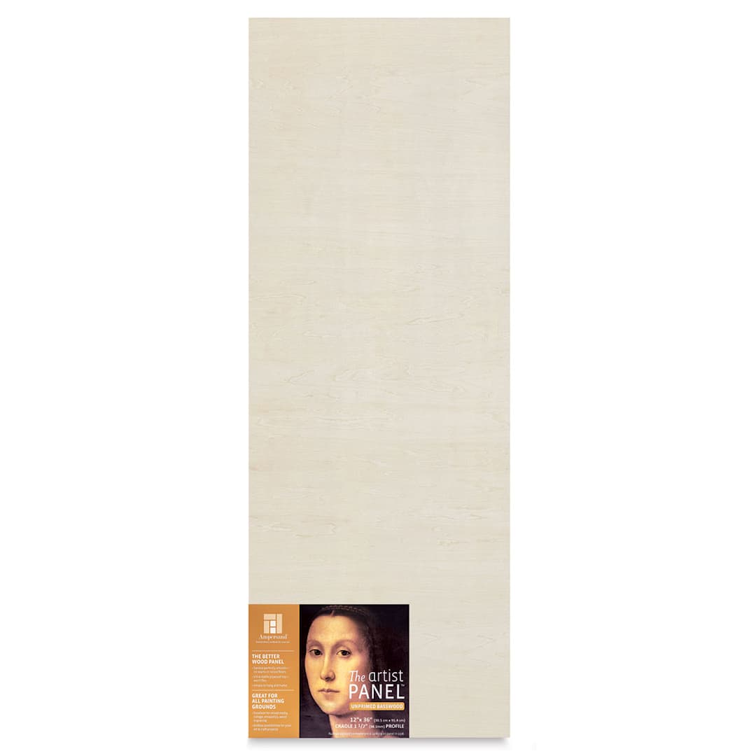 Open in modal - Ampersand Value Series Artist Wood Panel - 12" x 36", 1-1/2" Cradle