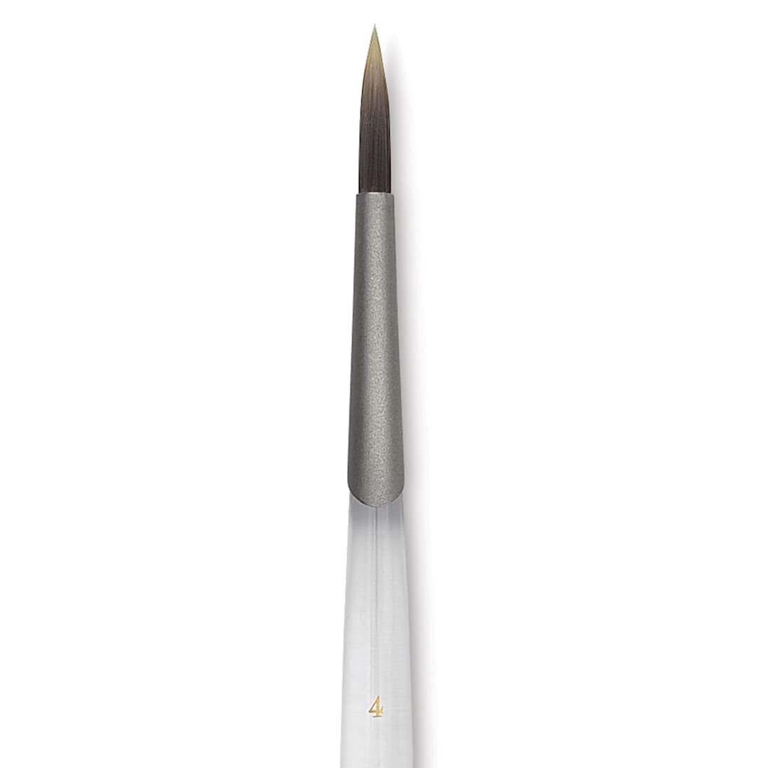Open in modal - Princeton Synthetic Clear Handle Brush - Round, Short Handle, Size 4