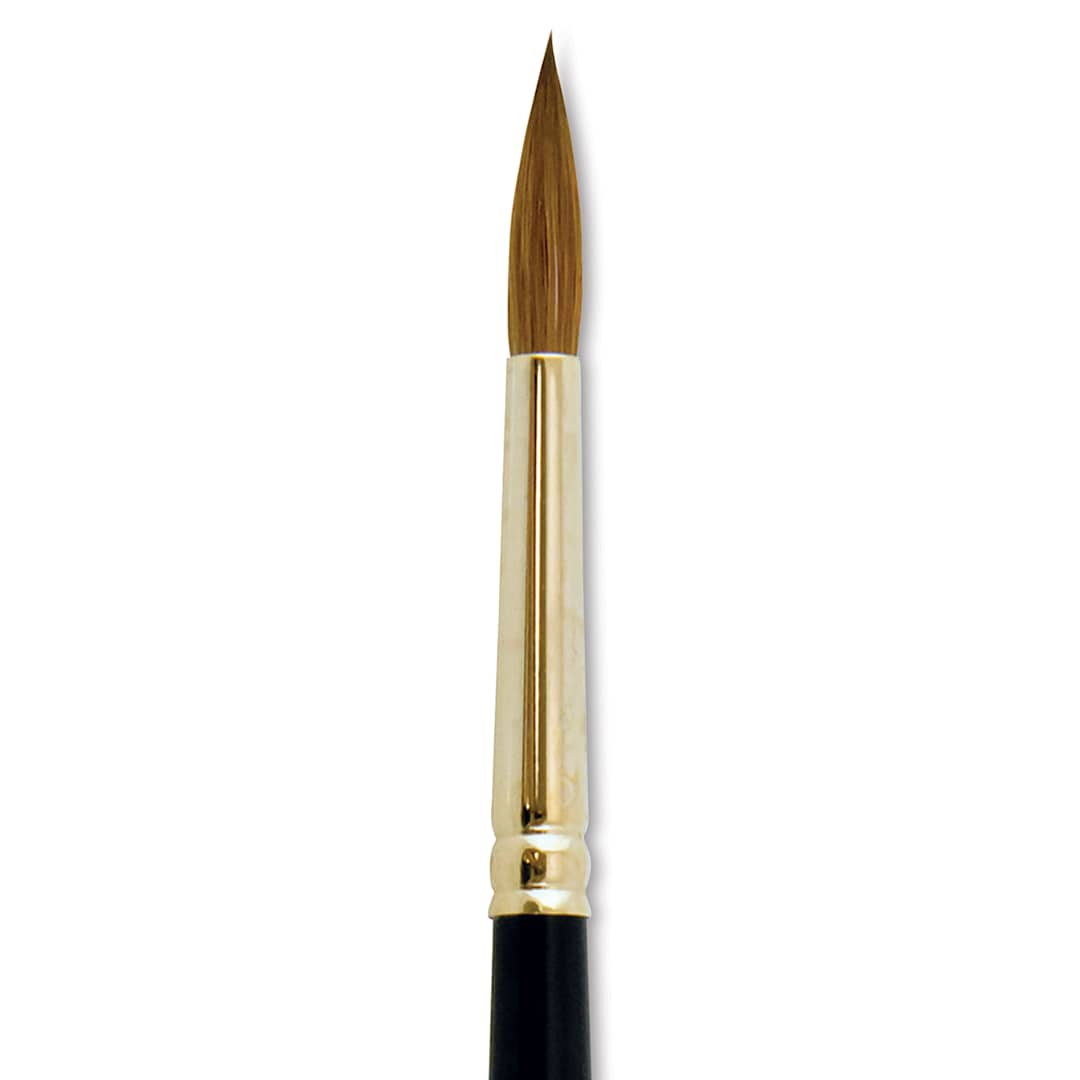 Open in modal - Silver Brush Renaissance Red Sable Brush - Round, Short Handle, Size 8 close up