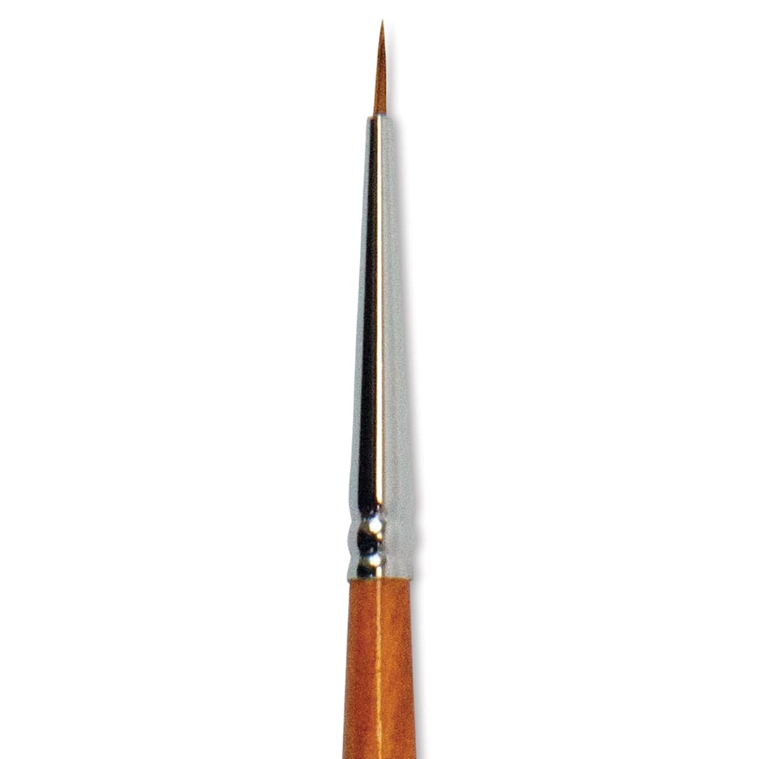Open in modal - Silver Brush Golden Natural Brush - Round, Short Handle, 5/0 close up