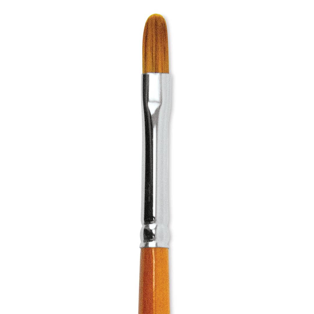 Open in modal - Silver Brush Golden Natural Brush - Filbert, Size 6 close up