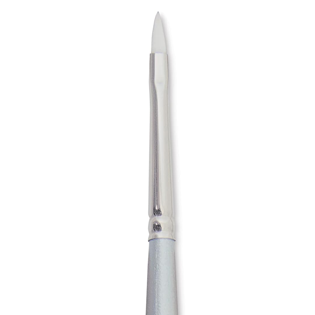 Open in modal - Silver Brush Silverwhite Synthetic Brush - Filbert, Short Handle, Size 1 close up