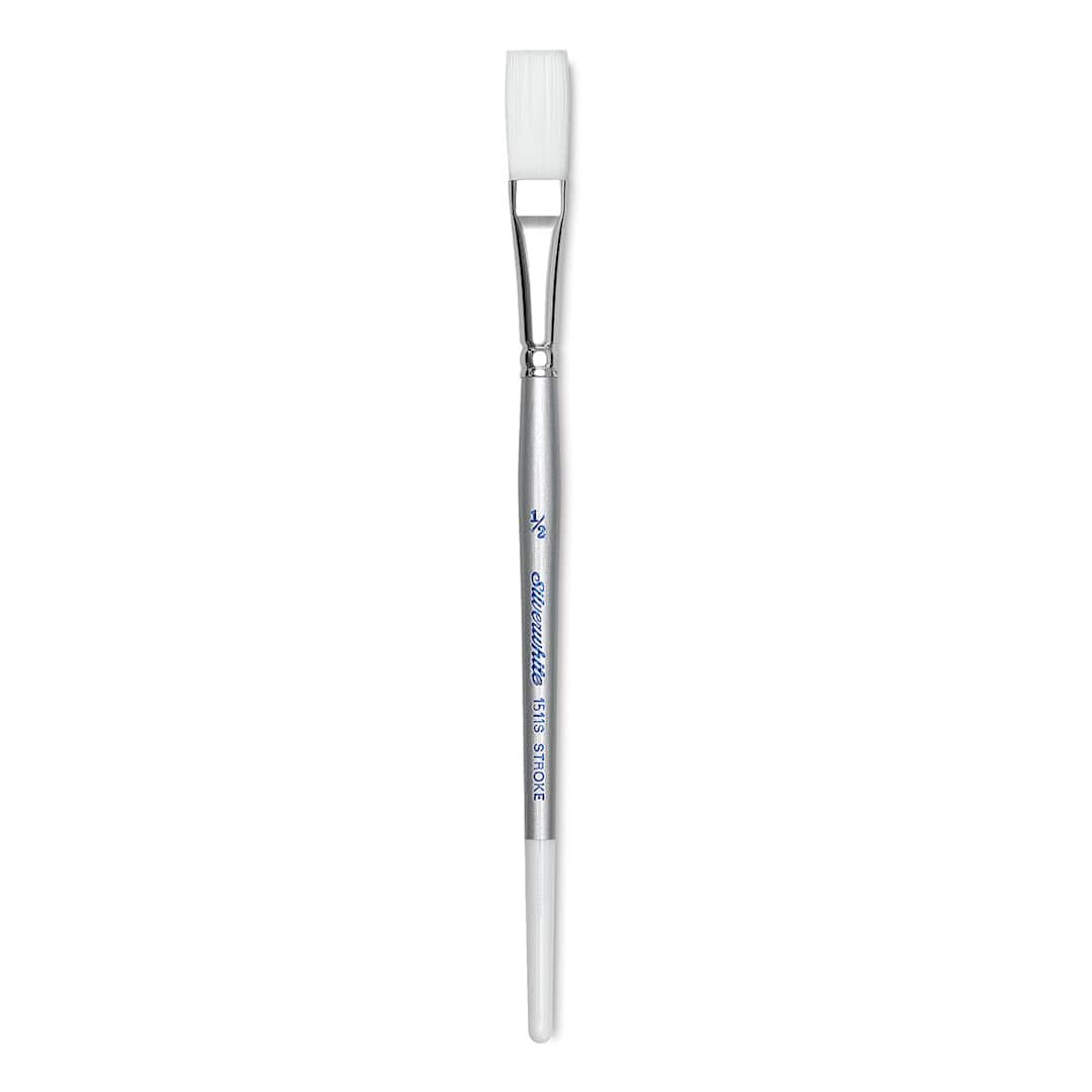 Open in modal - Silver Brush Silverwhite Synthetic Brush - Stroke, Short Handle, 1/2"