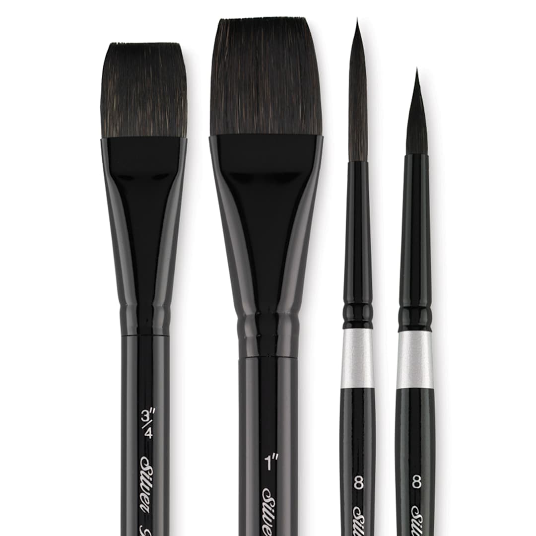 Open in modal - Silver Brush Black Velvet Watercolor Brush Set - Pro, Set of 4
