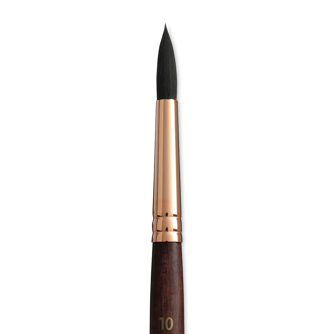 Open in modal - Princeton Neptune Synthetic Squirrel Brush - Round, Short Handle, Size 10 close up