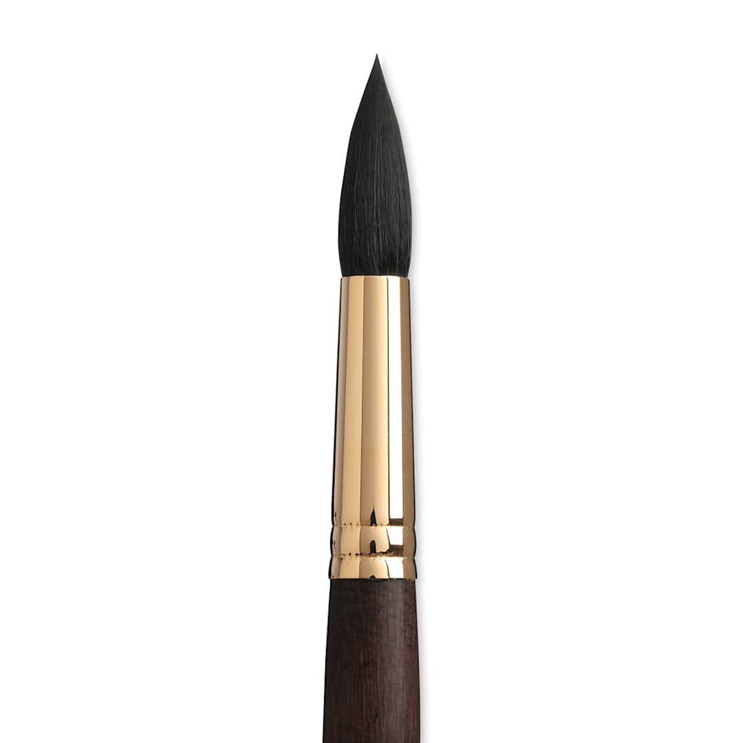 Open in modal - Princeton Neptune Synthetic Squirrel Brush - Round, Short Handle, Size 18 close up