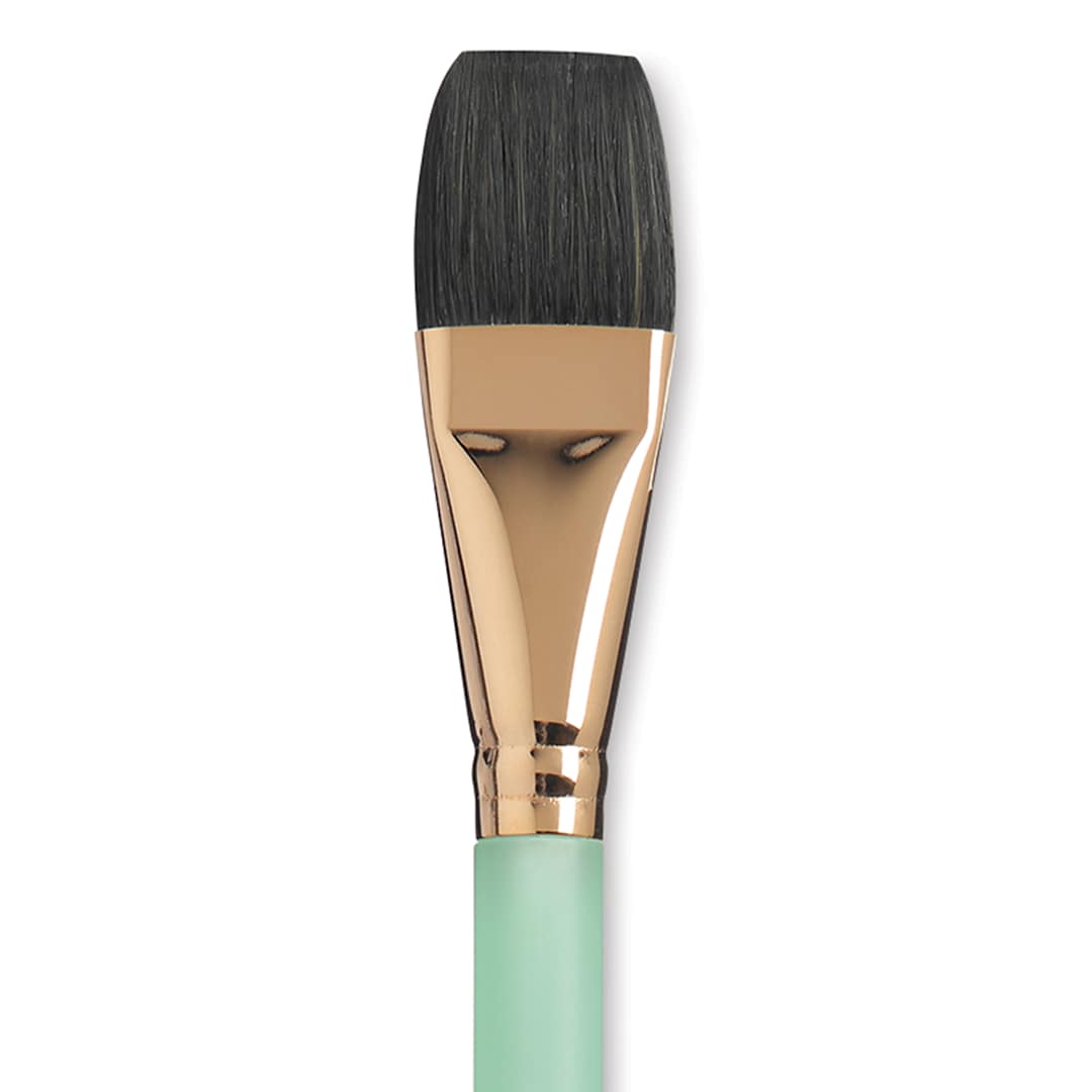 Open in modal - Princeton Neptune Synthetic Squirrel Brush - Aquarelle Square Wash, Short Handle, Size 1"