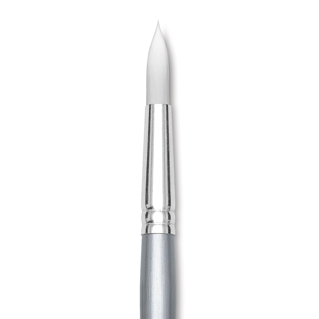 Open in modal - Liquitex Basics Synthetic Brush - Round, Long Handle, Size 10, close-up