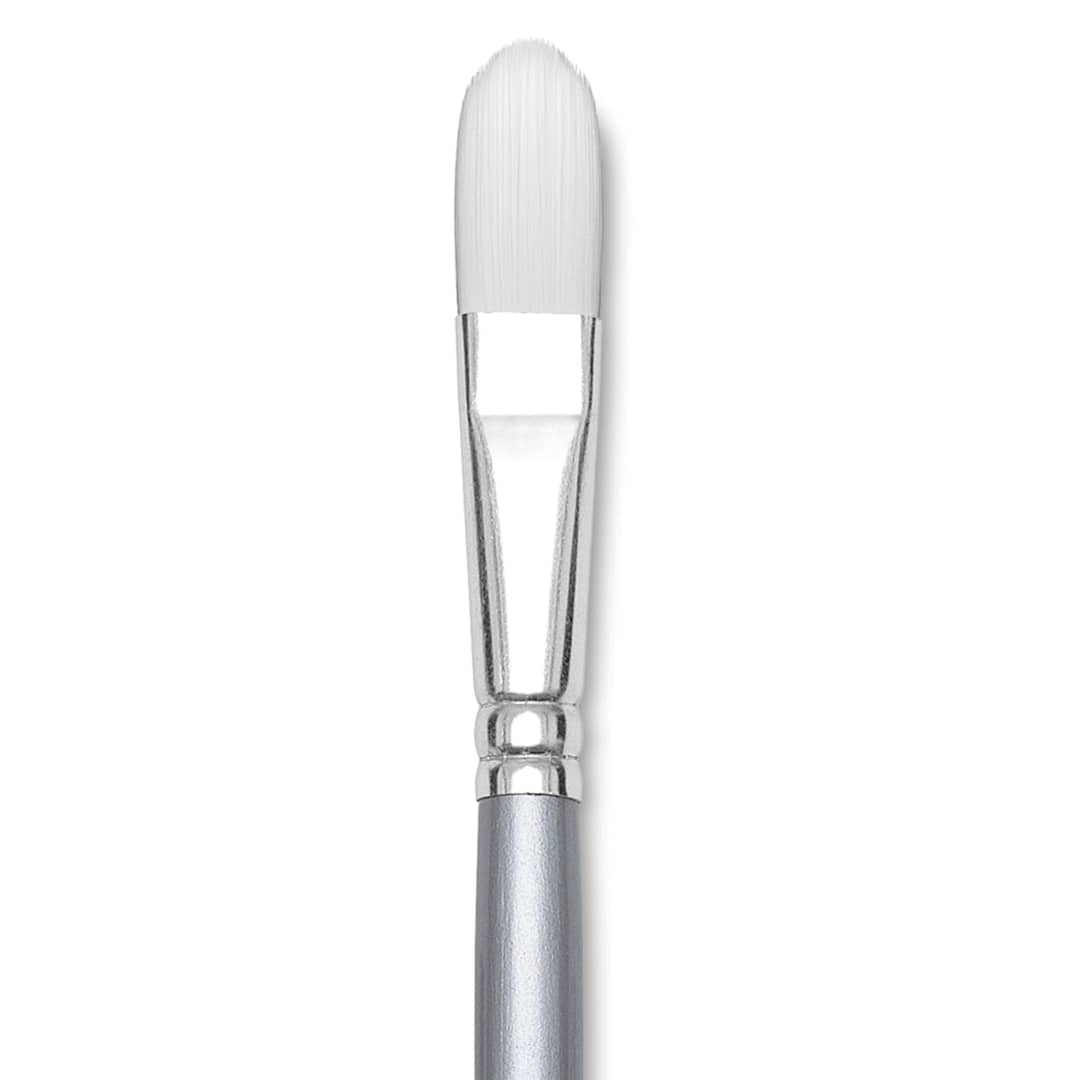 Open in modal - Liquitex Basics Synthetic Brush - Filbert, Long Handle, Size 6, close-up