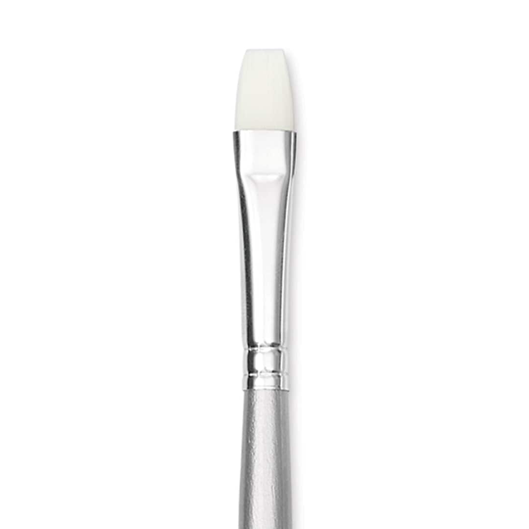 Open in modal - Liquitex Basics Synthetic Brush - Bright, Long Handle, Size 4, close-up