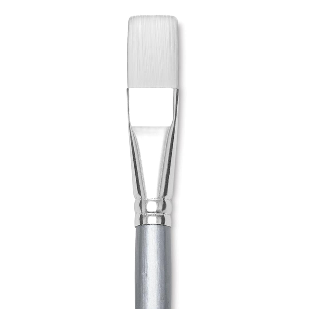 Open in modal - Liquitex Basics Synthetic Brush - Bright, Long Handle, Size 10, close-up