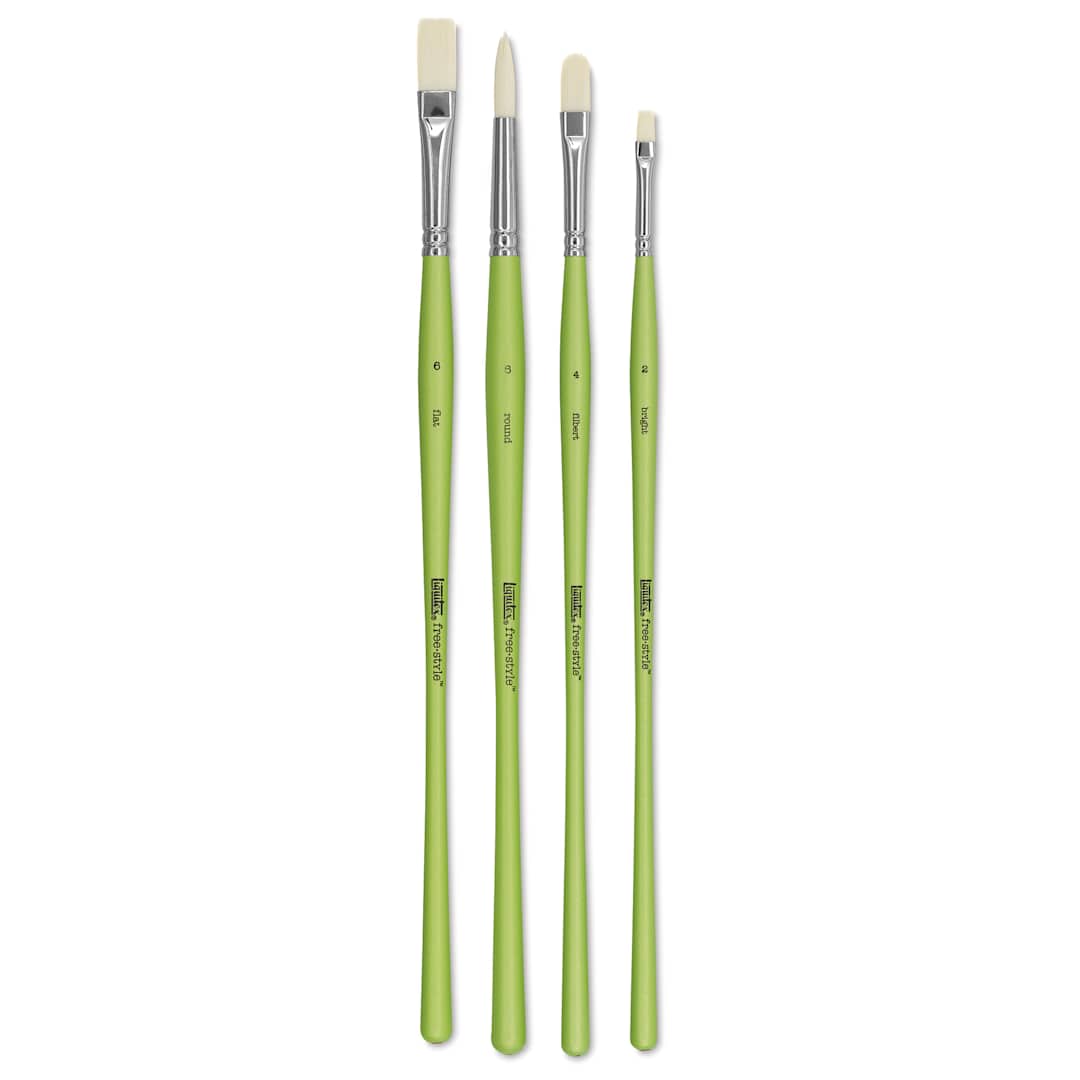Open in modal - Liquitex Freestyle Detail Brushes - Traditional, Set of 4