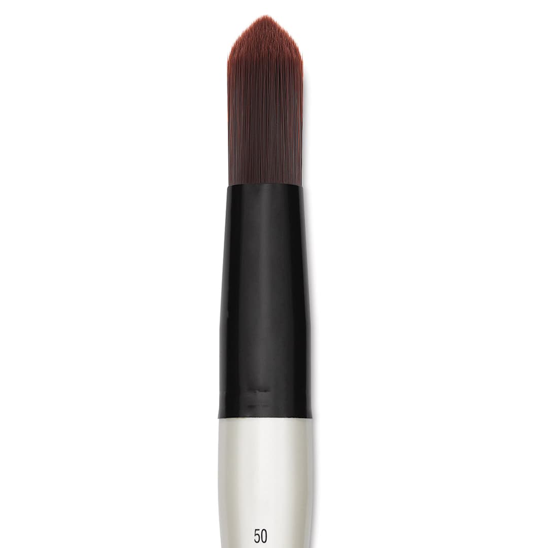 Open in modal - Simply Simmons XL Stiff Synthetic Brush - Round, Size 50 close up