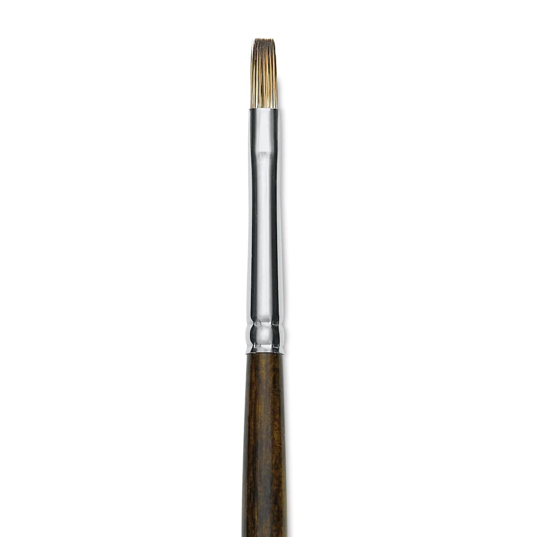 Open in modal - Silver Brush Monza Synthetic Mongoose Artist Brush - Long Handle, Bright, Size 2 (close up)