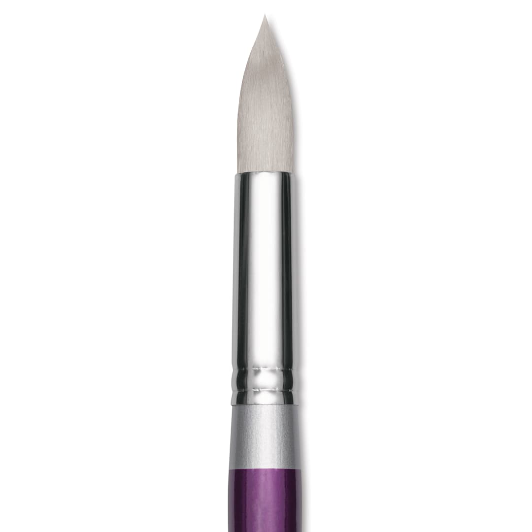 Open in modal - Silver Brush Silver Silk 88 Synthetic Brush - Short Handle, Jumbo Round, Size 26, close-up