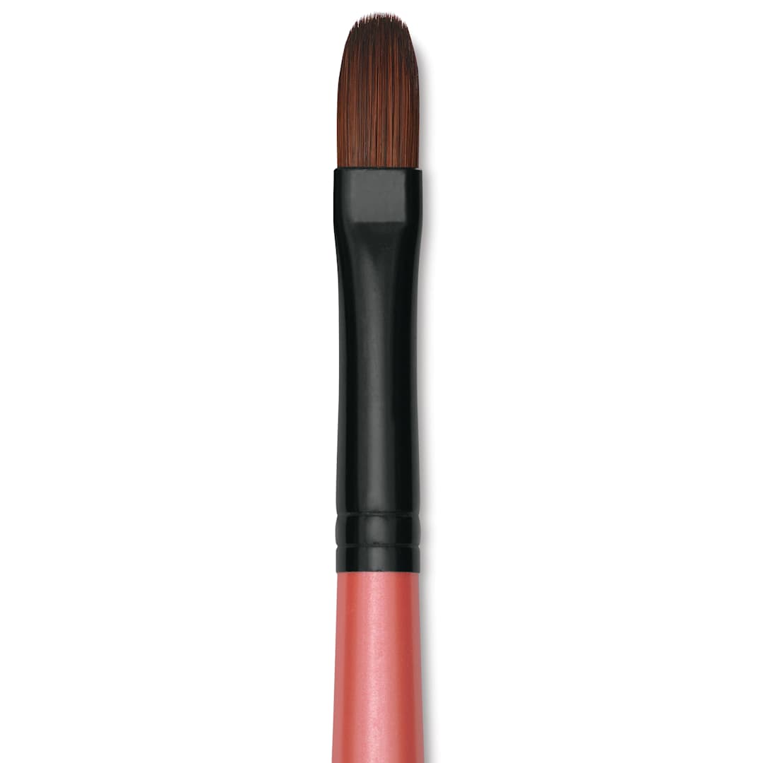 Open in modal - Dynasty Water Lily Watercolor Brush - Short Handle, Filbert, Size 10, close-up