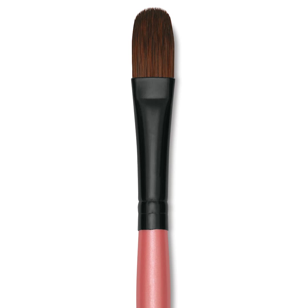 Open in modal - Dynasty Water Lily Watercolor Brush - Short Handle, Filbert, Size 12, close-up