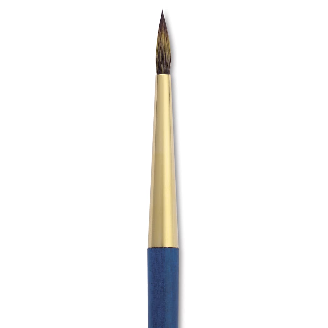 Open in modal - Isabey Isacolor Synthetic Brush - Round, Short Handle, Size 6, close-up