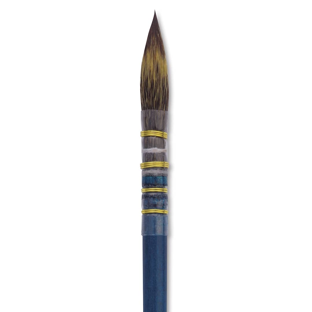 Open in modal - Isabey Isacolor Synthetic Brush - Quill Mop, Short Handle, Size 2/0, close-up