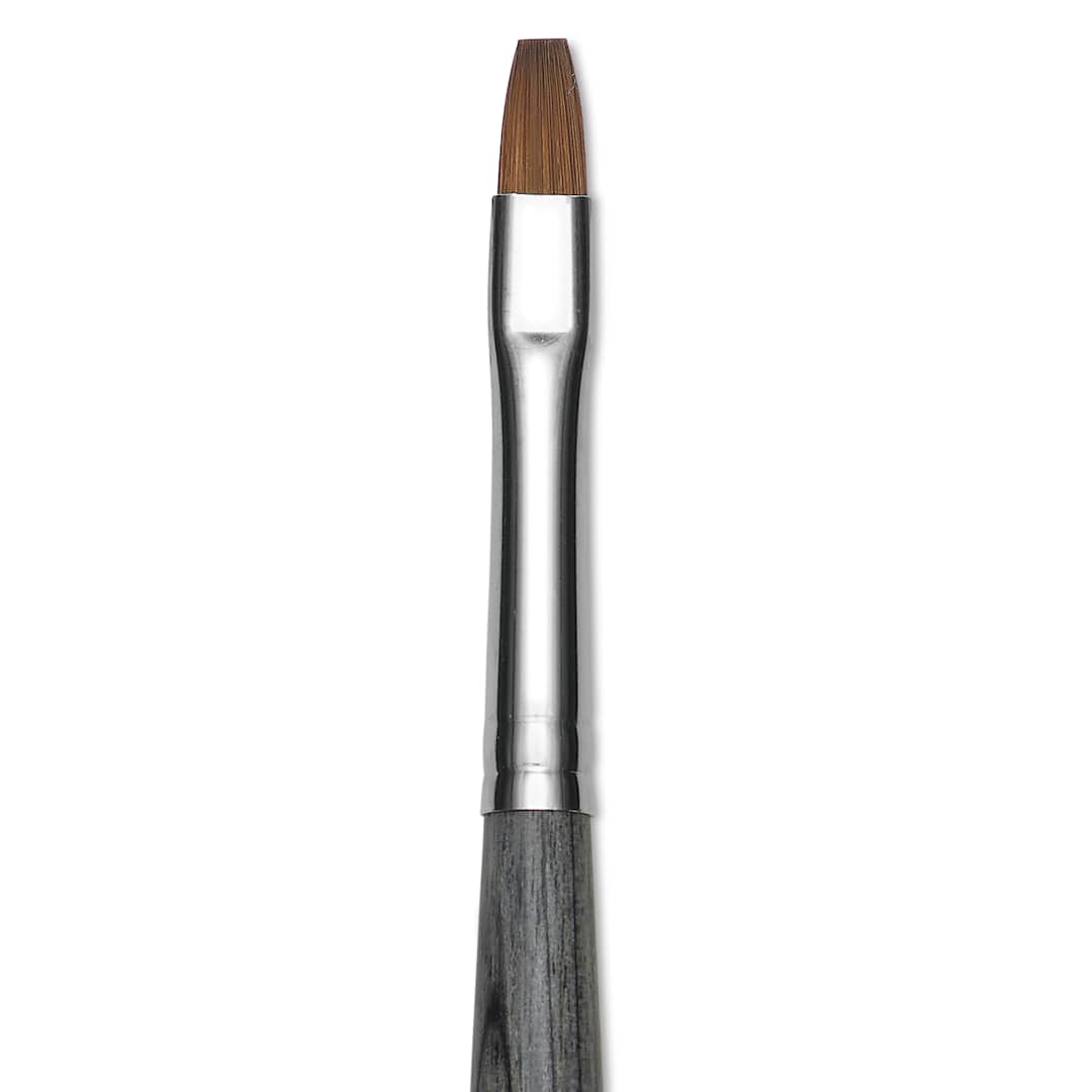 Open in modal - Da Vinci Colineo Synthetic Kolinsky Sable Brush - Flat, Size 4, Long Handle, close-up