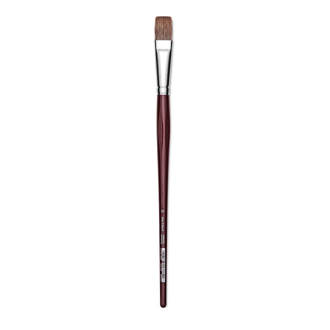 Open in modal - Da Vinci Grigio Synthetic Brush - Flat, Long Handle, Size 20