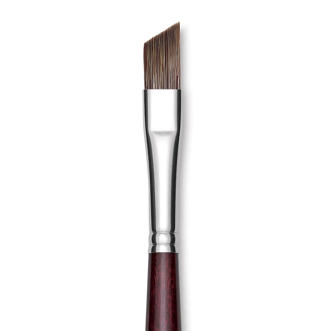 Open in modal - Da Vinci Grigio Synthetic Brush - Slant, Long Handle, Size 8 closeup
