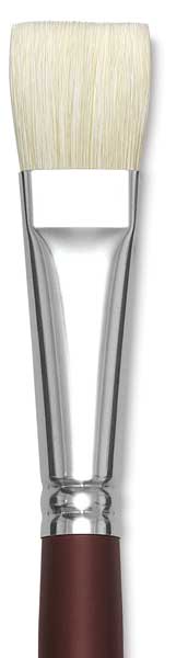 Open in modal - Silverstone Premium White Hog Bristle Brushes - Closeup of Bright Brush
