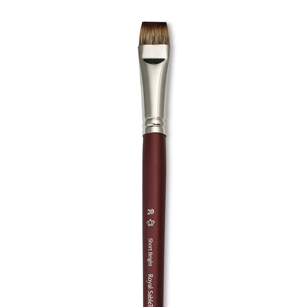 Open in modal - Royal & Langnickel SableTek Brush - Short Bright, Short Handle, Size 20