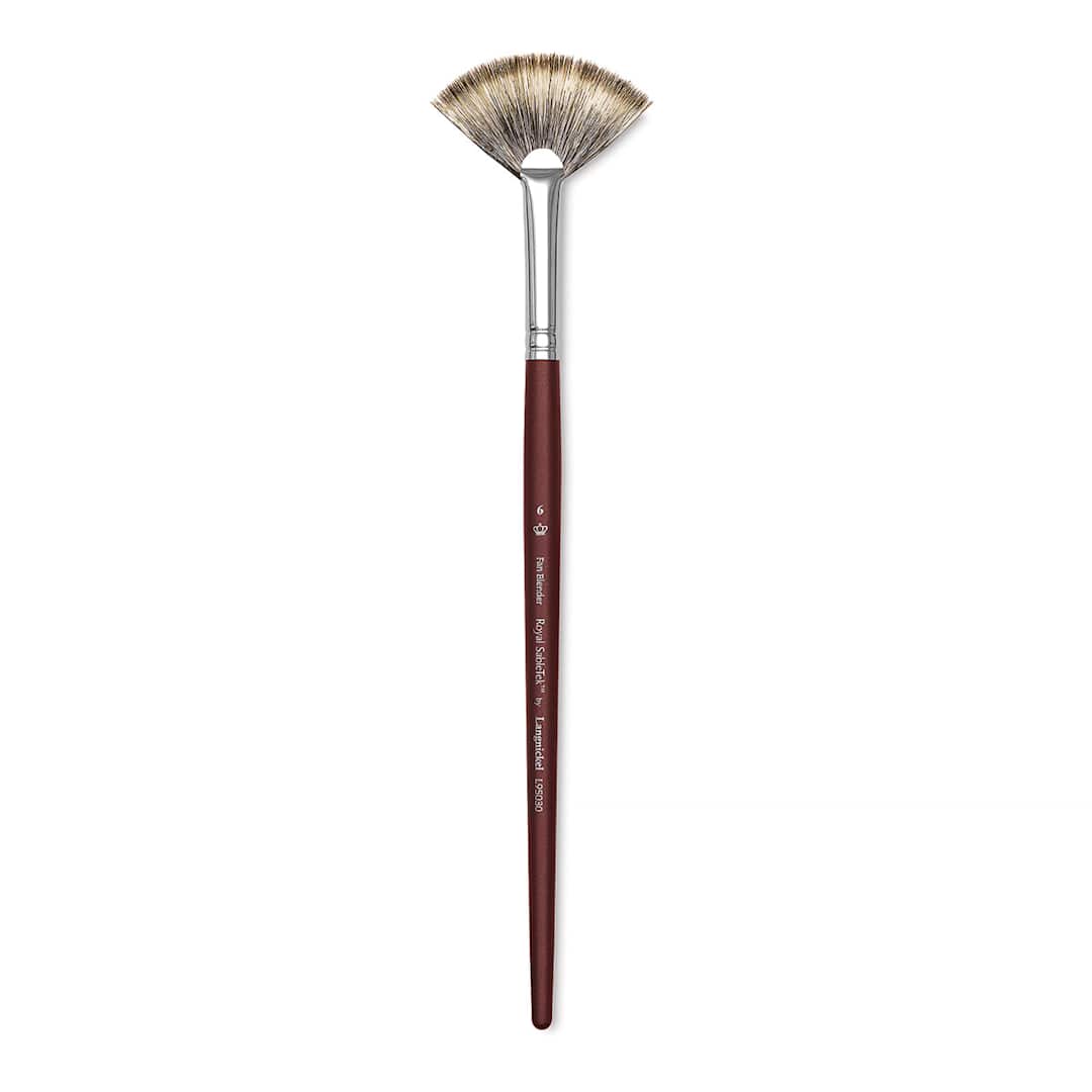 Open in modal - Royal & Langnickel SableTek Brush - Fan Blender, Short Handle, Size 6