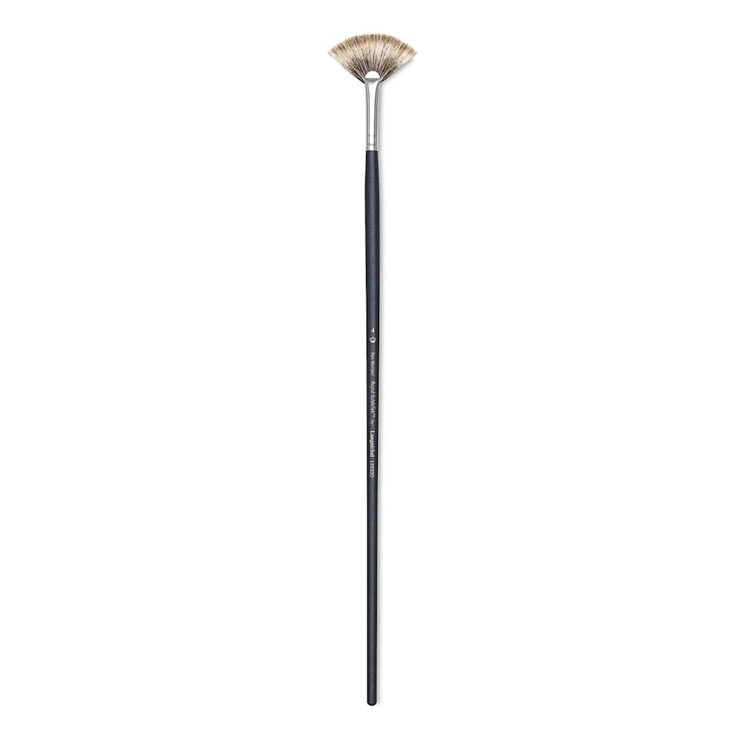 Open in modal - Royal & Langnickel SableTek Brush - Fan Blender, Long Handle, Size 4