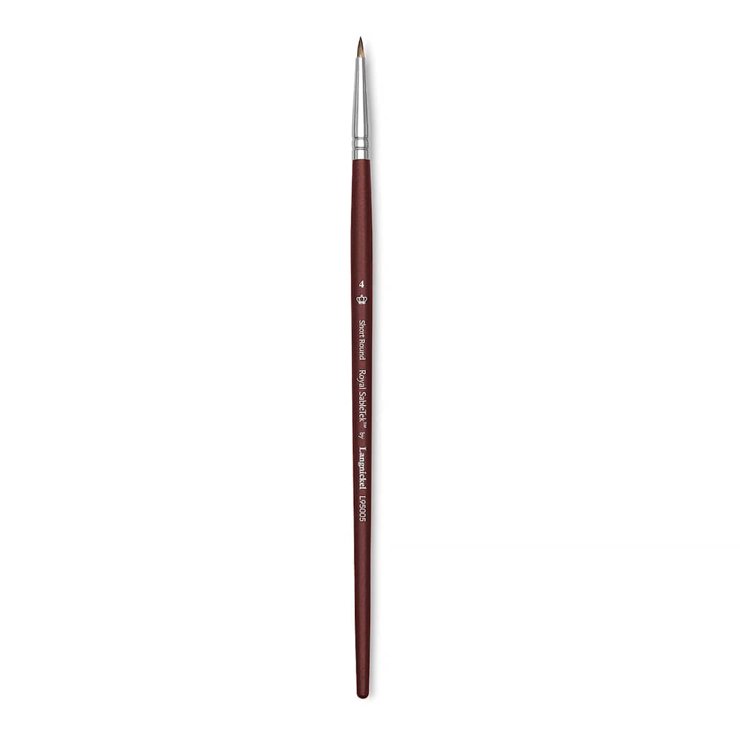 Open in modal - Royal & Langnickel SableTek Brush - Short Round, Short Handle, Size 4