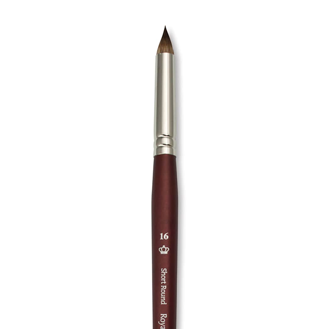 Open in modal - Royal & Langnickel SableTek Brush - Short Round, Short Handle, Size 16