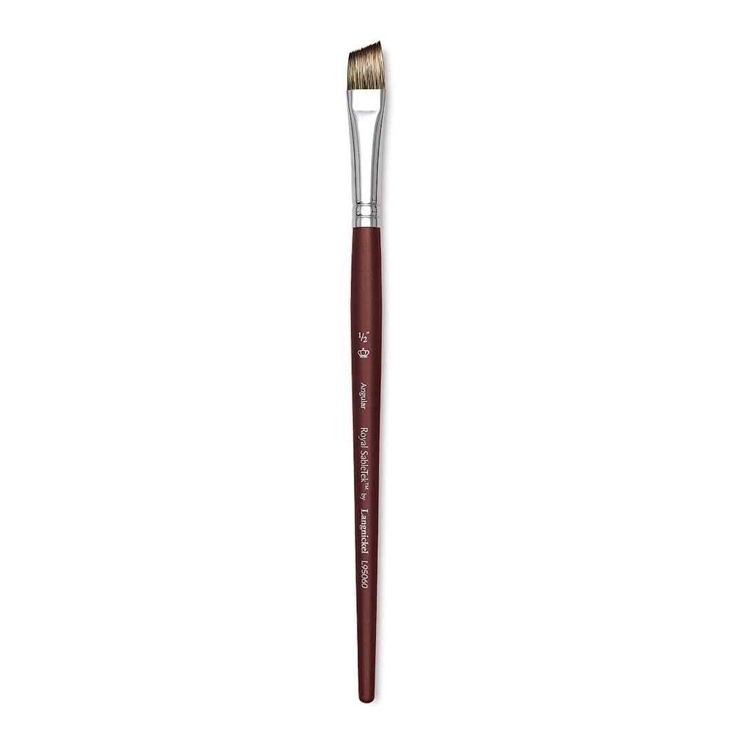 Open in modal - Royal & Langnickel SableTek Brush - Angular, Short Handle, 1/2"